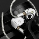 TANCHJIM 4U – IEM dinámico DMT-4 Ultra (cámara dual) con filtro ajustable 4 niveles, cable 2-pin 0.78 mm y jack 3,5 mm.