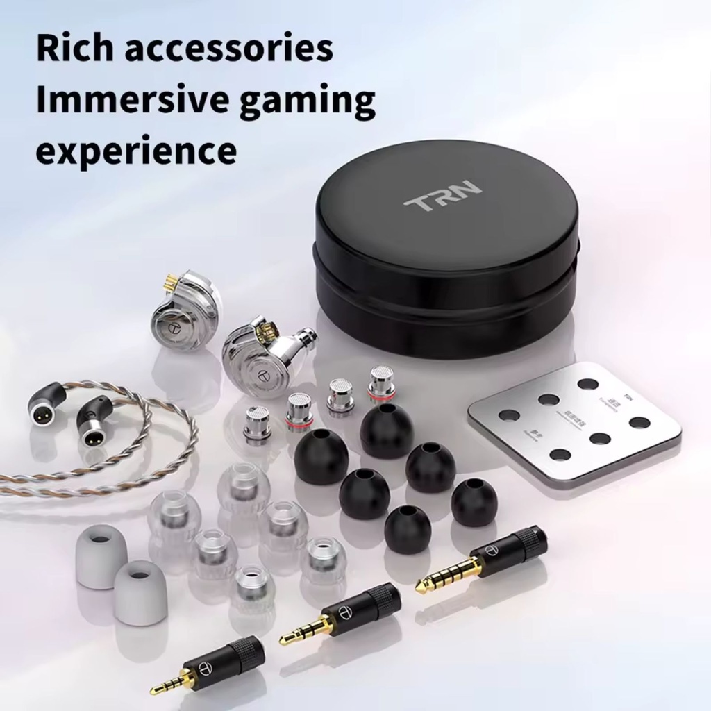 TRN Conch – IEM dinámico 10 mm DLC con 3 filtros de afinación y cable modular 2,5 / 3,5 / 4,4 mm (2-pin 0,75 mm QDC)