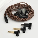 TANCHJIM Fission — IEM dinámico DMT5 (5ª gen) · 0,78 mm 2-pin · plugs 3,5 / 4,4 / USB-C intercambiables.