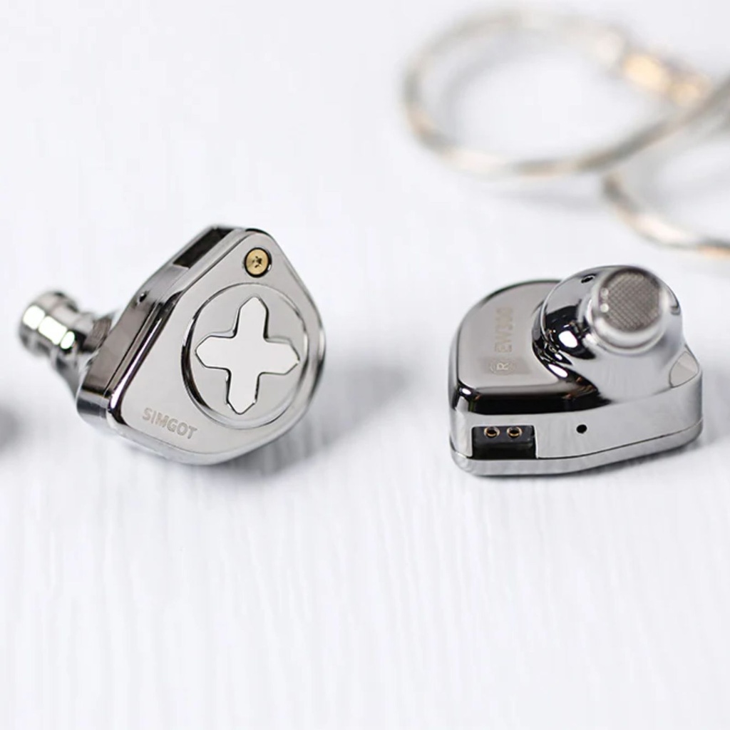 SIMGOT EW300 — IEM Tribrid 1×Dinámico + 1×Planar + 1×PZT (cerámico), jack 3,5 mm SE / Versión DSP USB-C, cápsula 0,78 mm 2-pin.