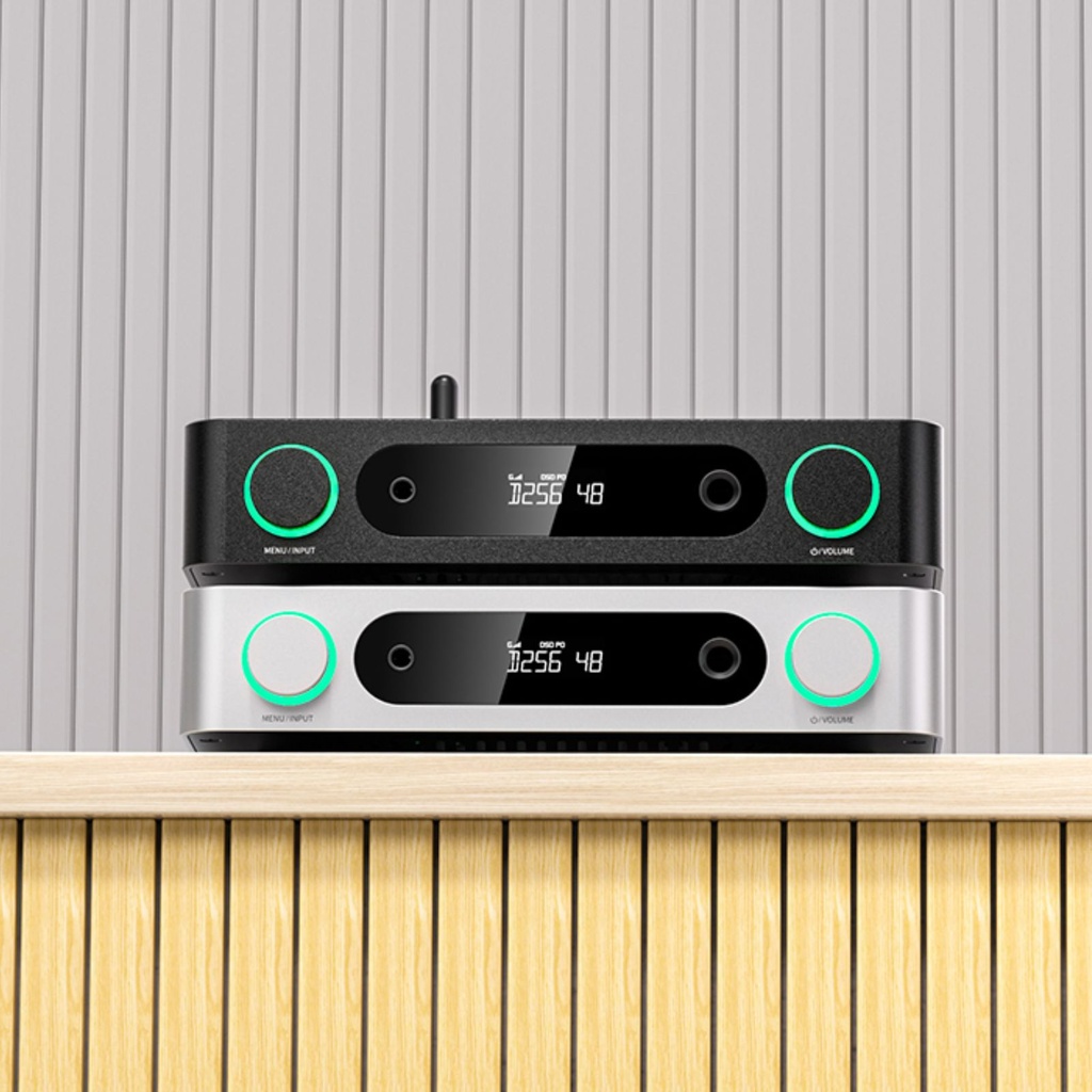 FiiO K13 R2R — DAC/Amplificador de escritorio fully balanced con tecnología R-2R de 24 bits · salidas balanceadas y single-ended · entradas USB, óptica, coaxial, I²S.