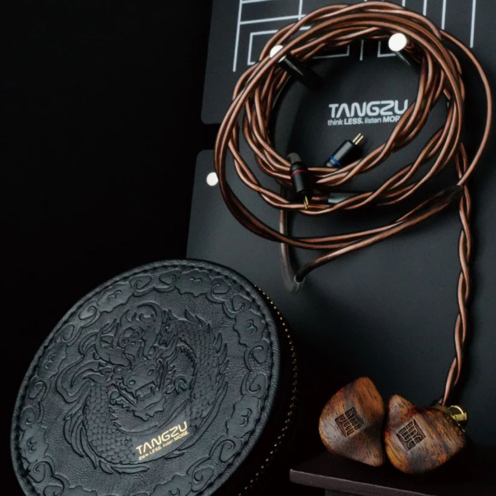 Tangzu FUDU Verse II — Hybrid IEM (1 Dynamic Driver + 2 Balanced Armatures) · con cable 0,78 mm 2-pin · plugs 3,5 mm / 4,4 mm.