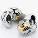 BLON BL-A8 Prometheus — IEM Dynamic Driver 10 mm, diafragma ligero, shell metálico abierto con diseño “open-work”.
