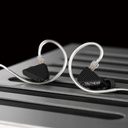 TRUTHEAR PURE — IEM híbrido 1 Dynamic (10 mm) + 3 Balanced Armature · cavidad DLP-3D (HeyGears) · conector 0,78 mm 2-pin (recessed) · cable coaxial OFC/plateado 3,5 mm SE.