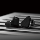 TRUTHEAR PURE — IEM híbrido 1 Dynamic (10 mm) + 3 Balanced Armature · cavidad DLP-3D (HeyGears) · conector 0,78 mm 2-pin (recessed) · cable coaxial OFC/plateado 3,5 mm SE.