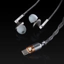ddHiFi E13P Memory — IEM semi in-ear con driver planar de 13 mm · cable USB-C con DAC CS43198 (32-bit/384 kHz, DSD256 nativo) · micrófono e inline remote · cable 5N OCC trenzado · carcasa aluminio CNC AL6063.