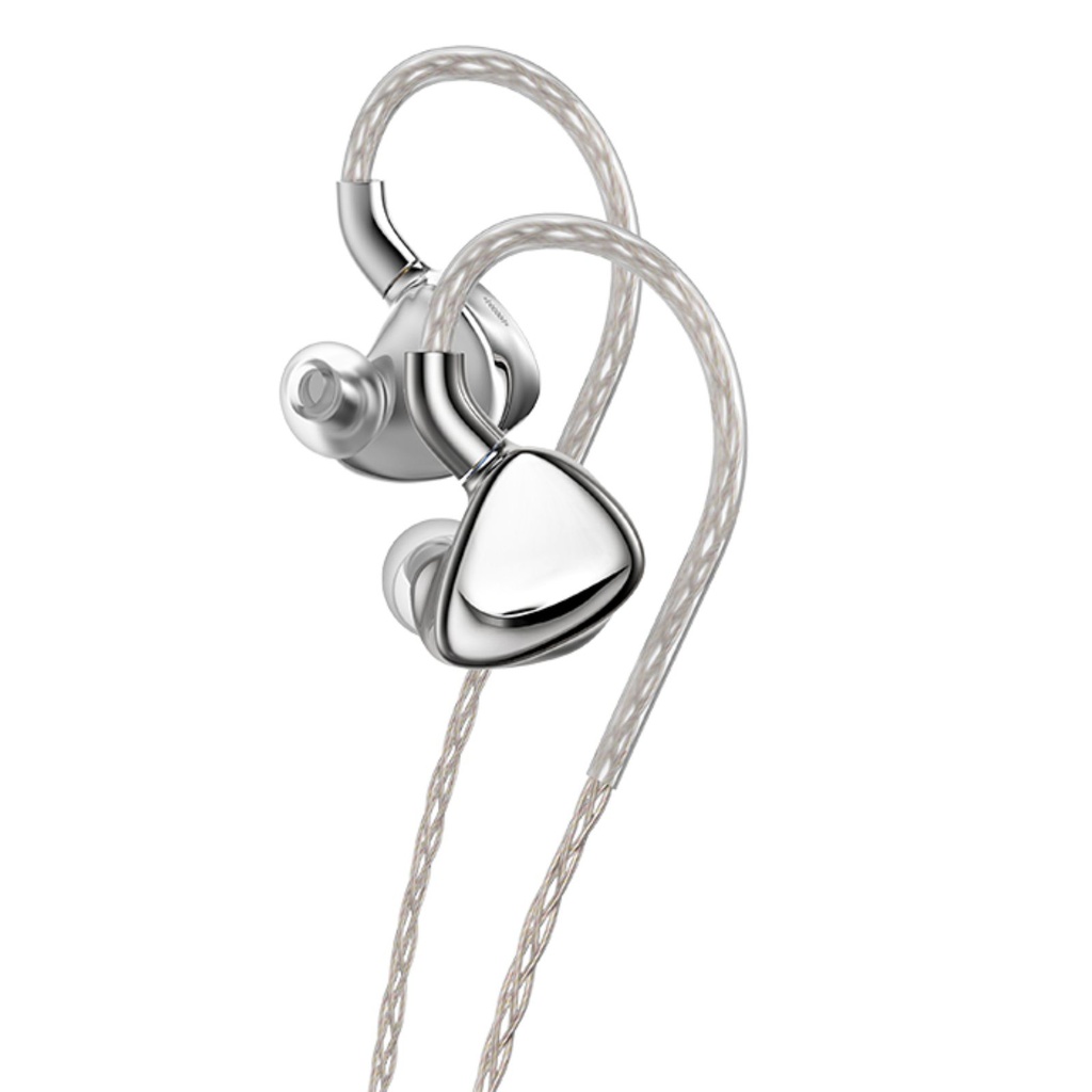FiiO FX17 — IEM trihíbrido 1DD + 4BA + 8EST (13 drivers por lado) · crossover 5 vías (físico + electrónico) · S.Turbo acústico patentado · 0,78 mm 2-pin · cable mixto oro/plata/cobre con plugs intercambiables.