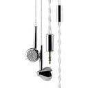MOONDROP PAVANE — earbuds flat-head (abiertos) con driver dinámico 13,5 mm “external-magnetic long-stroke” · diafragma DLC composite (3ª gen) · cuerpo acero inoxidable · cable fijo con plugs 3,5 mm SE / 4,4 mm balanceado.