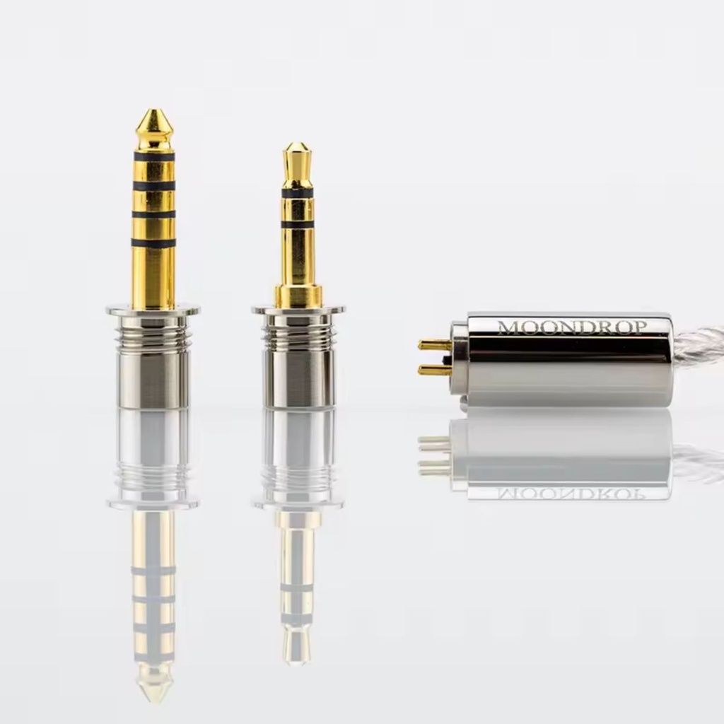 MOONDROP PAVANE — earbuds flat-head (abiertos) con driver dinámico 13,5 mm “external-magnetic long-stroke” · diafragma DLC composite (3ª gen) · cuerpo acero inoxidable · cable fijo con plugs 3,5 mm SE / 4,4 mm balanceado.
