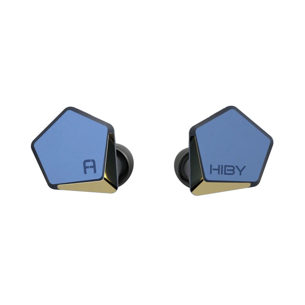 HiBy x FAudio Project Ace — IEM dinámico single-driver 12 mm (cúpula aleación Mg/Li + diafragma recubierto en berilio) · triple cámara acústica interna · 0,78 mm 2-pin · cable Litz Type-5 8 hebras (cobre + plata) con plugs modulares 4-pin-lock (3,5 mm SE / 4,4 mm balanceado).
