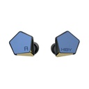 HiBy x FAudio Project Ace — IEM dinámico single-driver 12 mm (cúpula aleación Mg/Li + diafragma recubierto en berilio) · triple cámara acústica interna · 0,78 mm 2-pin · cable Litz Type-5 8 hebras (cobre + plata) con plugs modulares 4-pin-lock (3,5 mm SE / 4,4 mm balanceado).