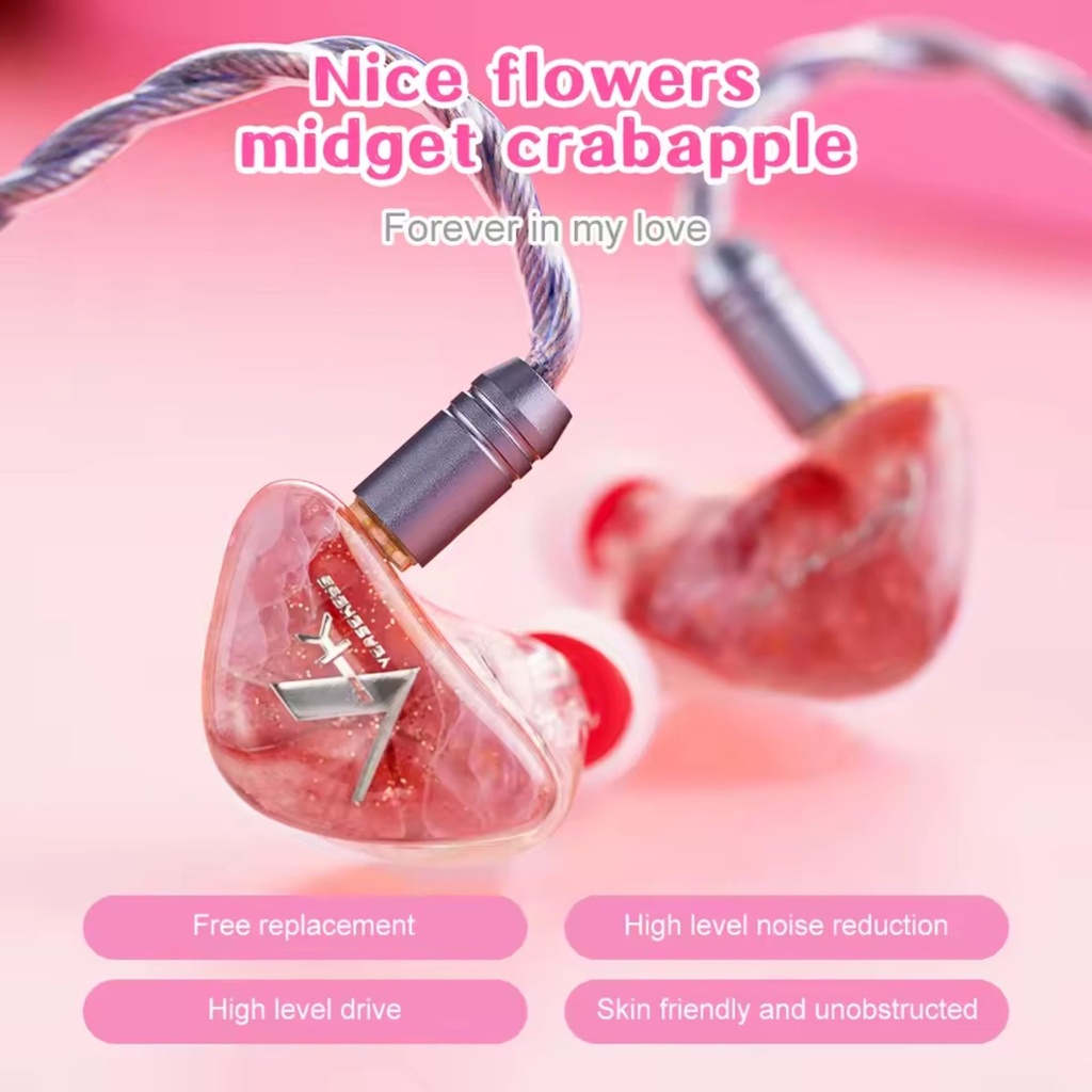 Kinera Freya 2.0 — IEM híbrido 1 Dynamic (7 mm) + 3 Balanced Armature Knowles · crossover 3+1 con 3 tubos acústicos · 0,78 mm 2-pin · cable Litz de cobre aleado (4 hebras) con plugs intercambiables 3,5 mm / 4,4 mm.