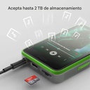 HiBy R1 × MiDi (Rock Edition) — DAP Hi-Fi ultracompacto con pantalla táctil de 3", DAC Cirrus Logic CS43131, HiBy OS, Wi-Fi y Bluetooth 5.1, microSD hasta 2 TB, salida 3,5 mm. Edición especial MiDi Rock con estética exclusiva.