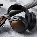 FiiO FT1 — over-ear cerrado con driver dinámico de 60 mm, 32 Ω, 113 dB/Vrms, 10–40 kHz, ≈340 g, cables SPC (plateado/OFC) desmontables con dual 3,5 mm.