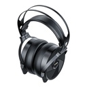 FiiO FT5 — over-ear abierto con driver planar magnético de 90 mm · 36 Ω · 110 dB/Vrms (≈96 dB/mW) · 7–40 kHz · ≈456 g · cable 392 hilos OCC plateado 1,5 m con plugs intercambiables (3,5 / 4,4 mm) + adaptadores 6,35 mm y XLR-4.