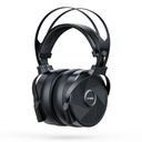 FiiO FT5 — over-ear abierto con driver planar magnético de 90 mm · 36 Ω · 110 dB/Vrms (≈96 dB/mW) · 7–40 kHz · ≈456 g · cable 392 hilos OCC plateado 1,5 m con plugs intercambiables (3,5 / 4,4 mm) + adaptadores 6,35 mm y XLR-4.