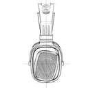 HarmonicDyne BAROQUE — over-ear abierto con driver dinámico 60 mm (diafragma cerámico-metálico) · 64 Ω · 109 dB/Vrms · 10–50 kHz · THD ≤0,2% · cables 3,5 mm SE y 4,4 mm BAL · cámaras CNC en aleación grado aeroespacial.