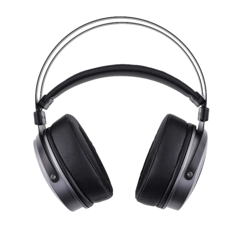 Kiwi Ears Altruva — over-ear abierto con driver dinámico de 50 mm, 32 Ω, 98 dB ±3 dB, 20–40 kHz, cable 3 m con plug 3,5 mm + adaptador 6,35 mm.