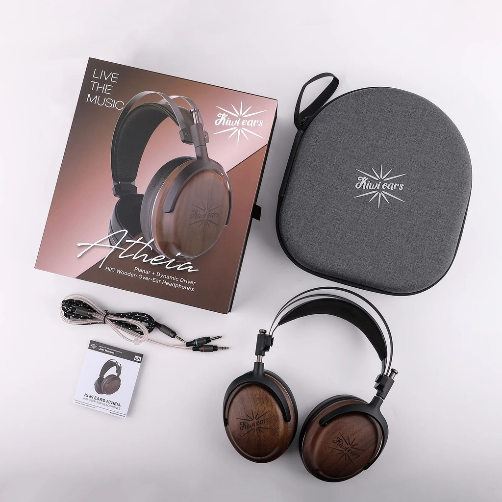 Kiwi Ears Atheia audífonos over ear cerrados dual driver Hi-Fi