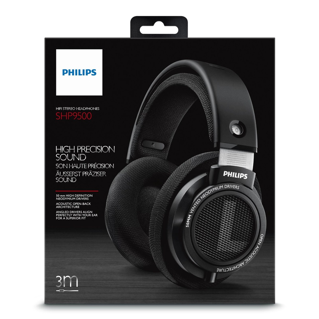 Philips SHP9500 – audífonos open-back 50 mm (32 Ω)