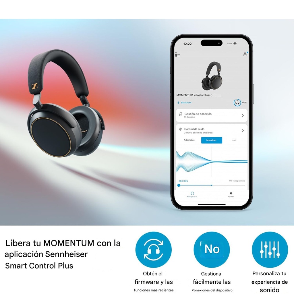 Sennheiser MOMENTUM 4 – audífonos ANC (60 h)
