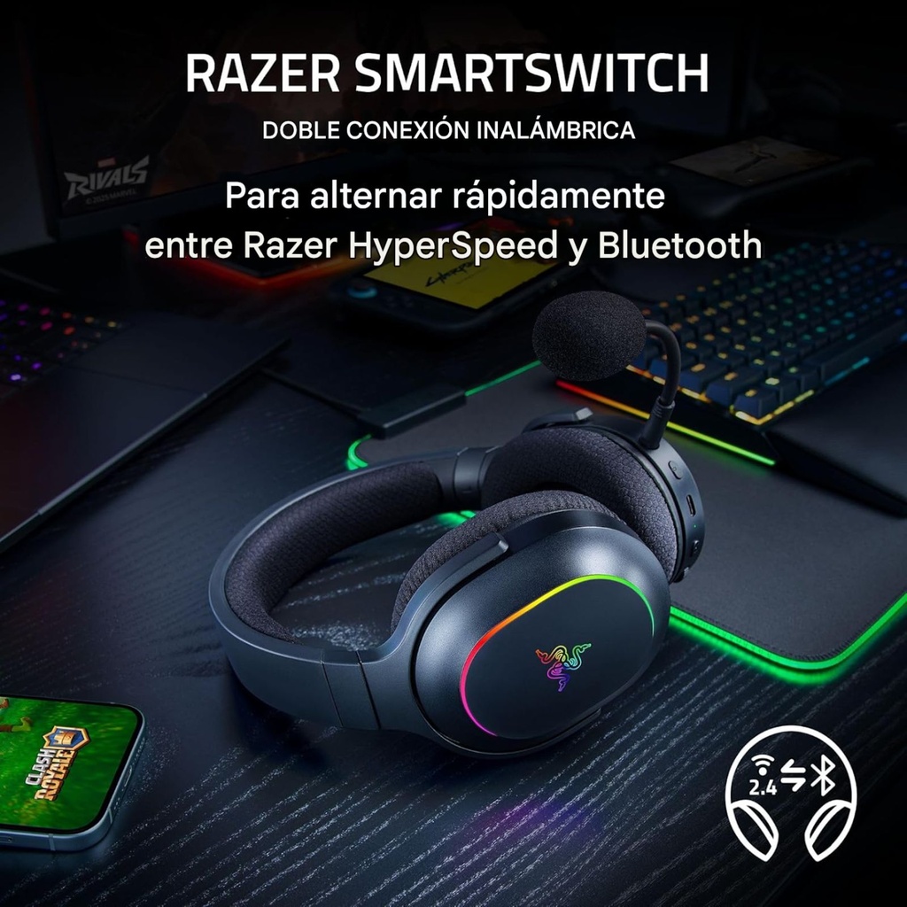 Razer Barracuda X Chroma – Wireless RGB Gaming Headset.