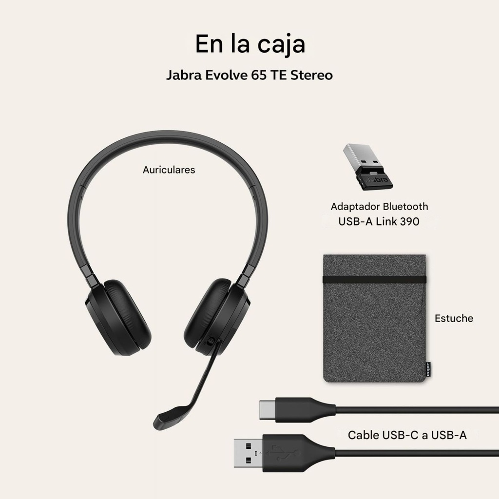 Jabra Evolve 65 TE (Third Edition) – Wireless Headset Stereo