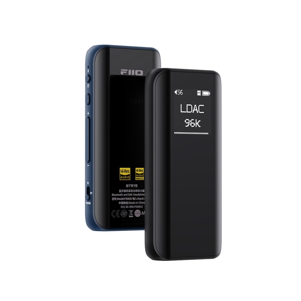 FiiO BTR15: Receptor Bluetooth y DAC USB Balanceado | Doble DAC ES9219MQ | Salida 4.4mm y Pantalla OLED