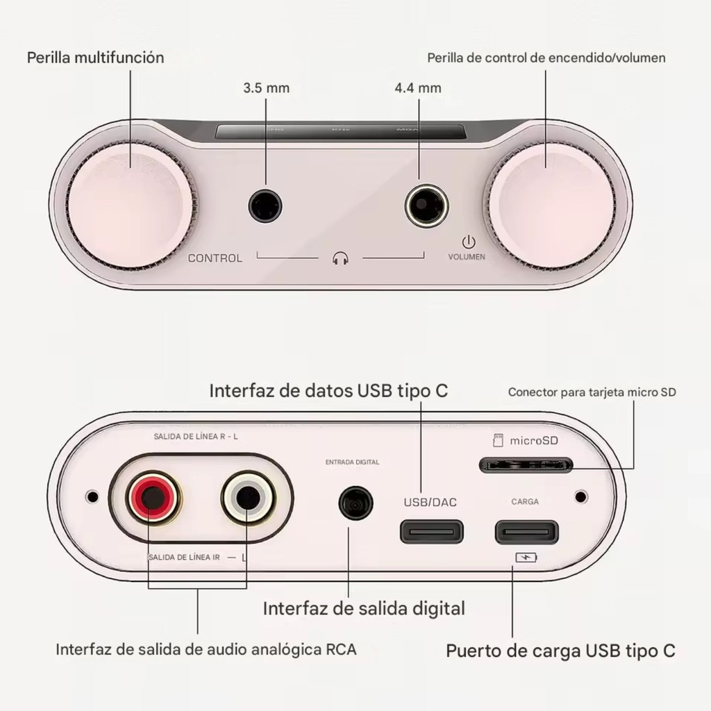 SHANLING H5: DAC/Amp Portátil y Reproductor Hi-Res | Doble DAC AK4493SEQ | Salida Balanceada 4.4mm | Control vía App