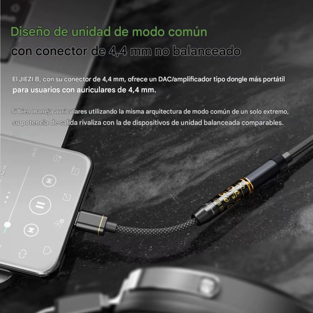 FiiO JadeAudio JIEZI: Mini DAC y Amplificador Portátil | DSP Profesional | 10-band PEQ | PCM 32bit/384kHz & DSD256