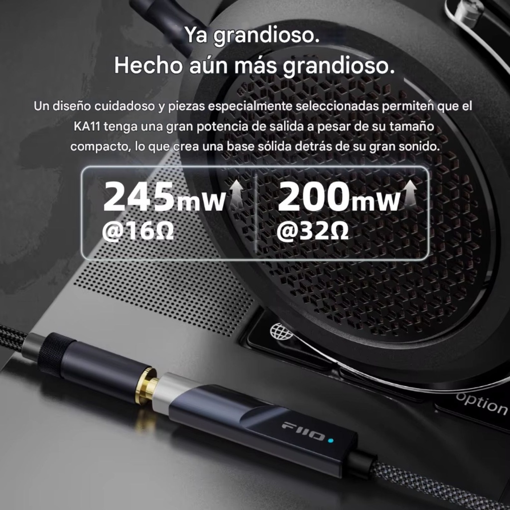 FiiO KA11: Dongle DAC/Amp Ultra Compacto | Hi-Res Audio | Potencia Mejorada | Salida 3.5mm / Lightning