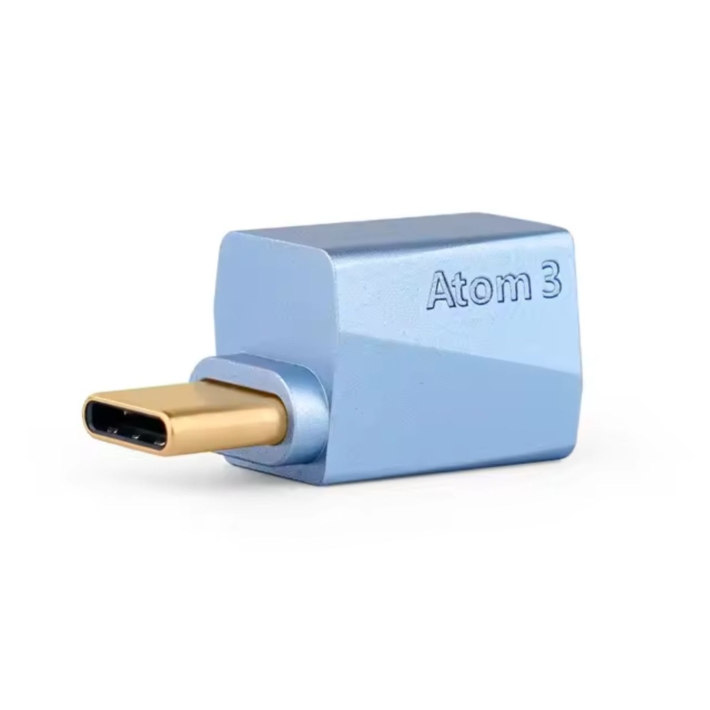 Audirect ATOM3: Micro DAC/AMP USB-C a 3.5mm | Chip ESS Sabre ES9280AC Pro | Audio Hi-Res 32-bit/768kHz | DSD512 | Ultra Ligero