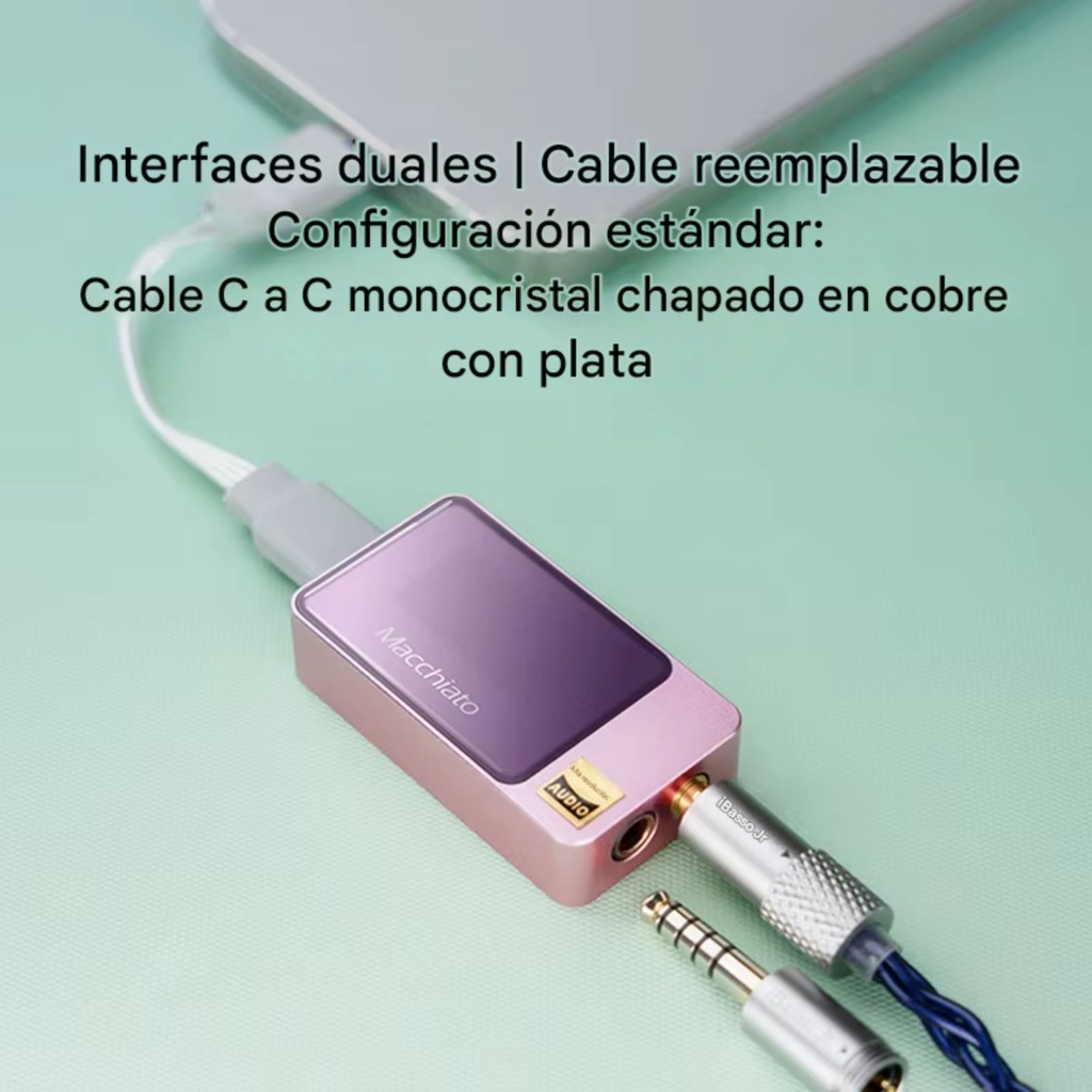 iBasso Jr. Macchiato: DAC/AMP Balanceado Ultracompacto | 580mW de Potencia | Dual CS43131 | Salidas 3.5mm y 4.4mm | DSD256 | SNR 131dB