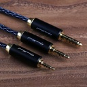 OPENHEART DeepOcean: Cable de Extensión Audiófilo | 8 Núcleos Cobre Bañado en Plata | 3.5mm / 4.4mm / 2.5mm (Macho a Hembra) | Hi-Res Audio
