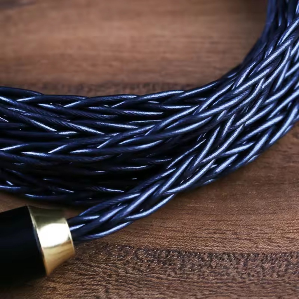 OPENHEART DeepOcean: Cable de Extensión Audiófilo | 8 Núcleos Cobre Bañado en Plata | 3.5mm / 4.4mm / 2.5mm (Macho a Hembra) | Hi-Res Audio