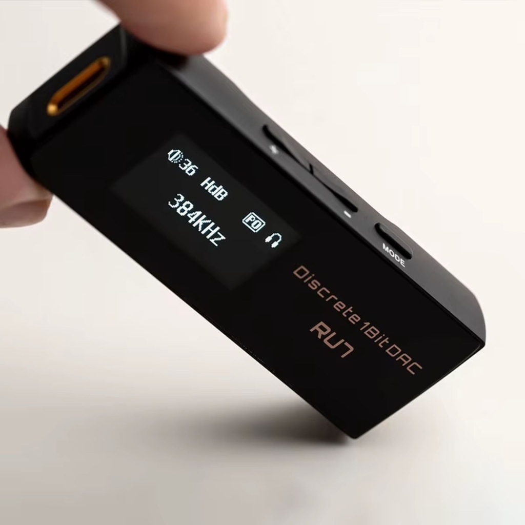 Cayin RU7: DAC/AMP R-2R 1-Bit Portátil | 400mW Potencia | Salida de Línea (LO) | DSD Nativo | All-to-DSD 256 | Balanceado 4.4mm