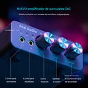 Fosi Audio K5 Pro: DAC/AMP Gamer de Escritorio | Entrada de Micrófono | Controles Bass/Treble | 1000mW Potencia | Soporte PC / PS5 / Mac