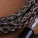OPENHEART Titanium 8: Cable de Auriculares Premium 8 Núcleos | Cobre Chapado en Plata | 1 a 2 Jack (Dual 3.5mm) | Terminado en 3.5mm, 2.5mm o 4.4mm