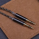 OPENHEART Titanium 8: Cable de Auriculares Premium 8 Núcleos | Cobre Chapado en Plata | 1 a 2 Jack (Dual 3.5mm) | Terminado en 3.5mm, 2.5mm o 4.4mm