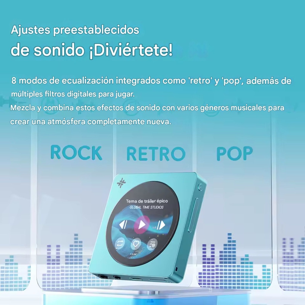 FiiO DISC: Reproductor Portátil Hi-Res Circular | Dual Flagship DAC | Salidas 4.4mm Balanceada & 3.5mm | Pantalla Táctil Redonda | Bluetooth 5.4 LDAC