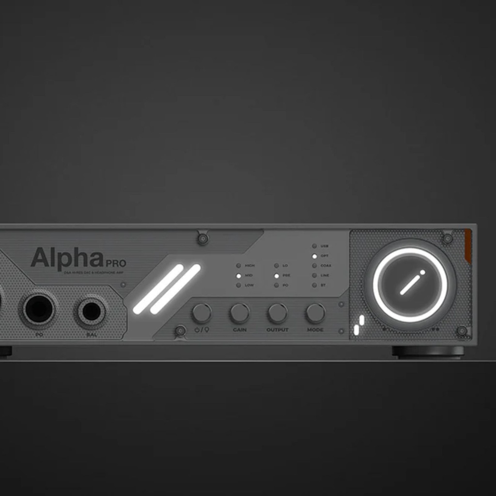 D&A Alpha PRO: DAC/AMP de Escritorio Flagship | ES9039MSPRO | 6000mW Potencia | Amplificación Discreta | Bluetooth LDAC | Diseño Transparente