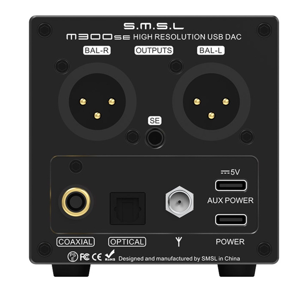 SMSL M300 SE: DAC y Preamplificador Balanceado | Dual CS43131 | Salidas XLR y RCA | Audífonos 4.4mm / 3.5mm | Bluetooth 5.0