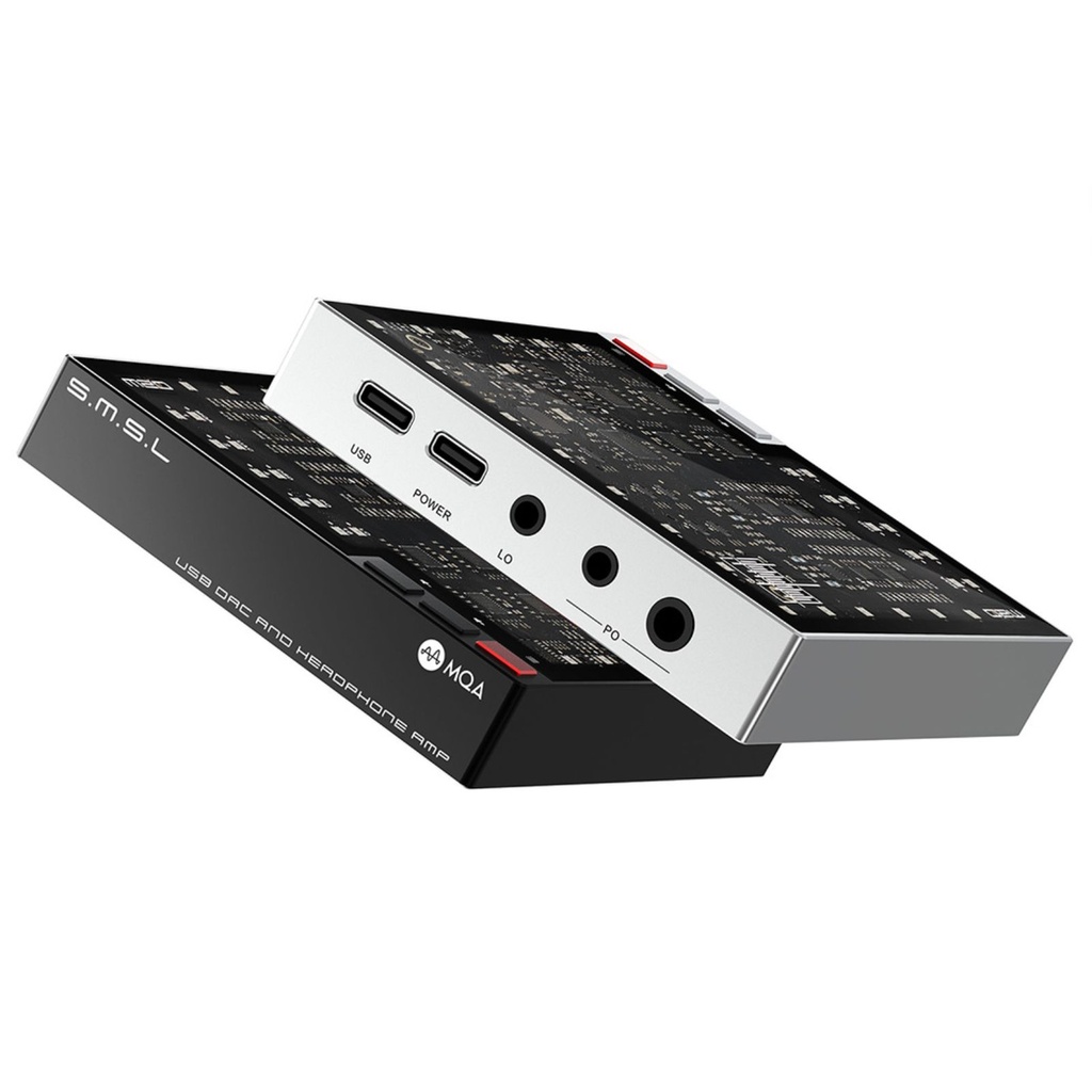 SMSL M20: Mini DAC/AMP de Escritorio | 4x Chips CS43131 | 700mW | Salidas 4.4mm y 3.5mm | Diseño Transparente RGB | Soporte PS5/PC