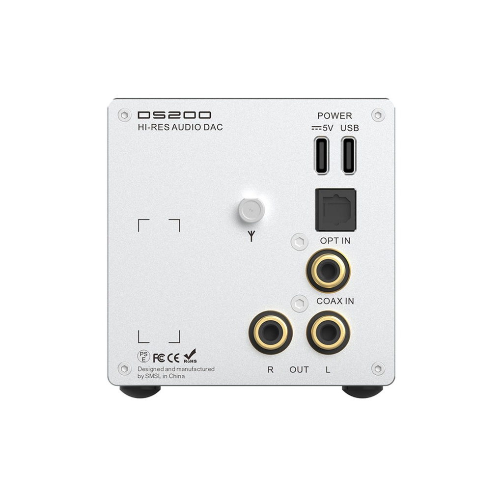 SMSL DS200: Mini DAC/AMP de Escritorio | Dual CS43131 | Salidas 4.4mm y 3.5mm | Diseño Cyberpunk con Slider | MQA y Bluetooth 5.1