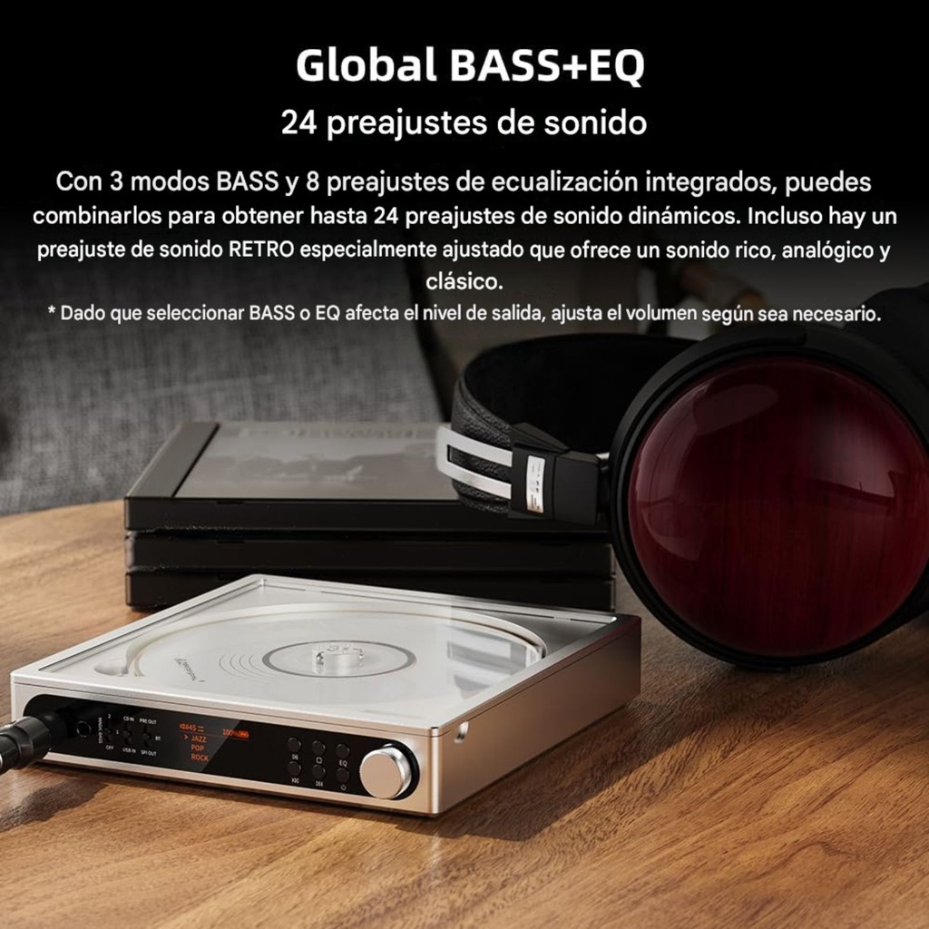 FiiO DM15: Reproductor de CD Portátil de Referencia | Salida Balanceada 4.4mm | Bluetooth LDAC y aptX HD