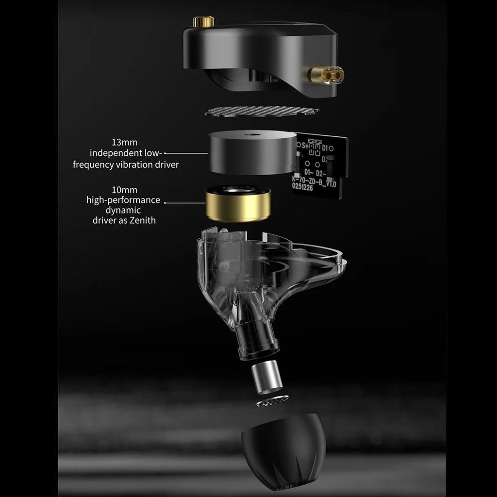 KZ Vibe X | IEM In-Ear Dual-Driver con Bajos Táctiles
