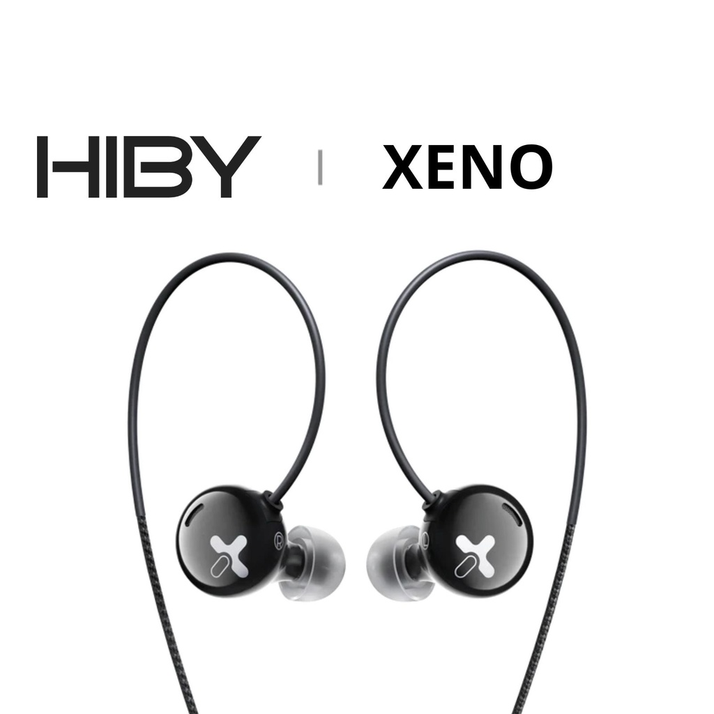 HiBy Digital XENO — IEM digital híbrido (10 mm dinámico grafeno + xMEMS) con cable USB-C (no desmontable), DAC dual + DSP, control 4 botones y mic omnidireccional.