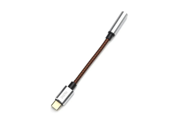 DUNU DTC50 / DTL50: Adaptador DAC/AMP Portátil | USB-C y Lightning a 3.5mm | Audio Hi-Res 24-bit/96kHz | Cable Trenzado | Aluminio CNC