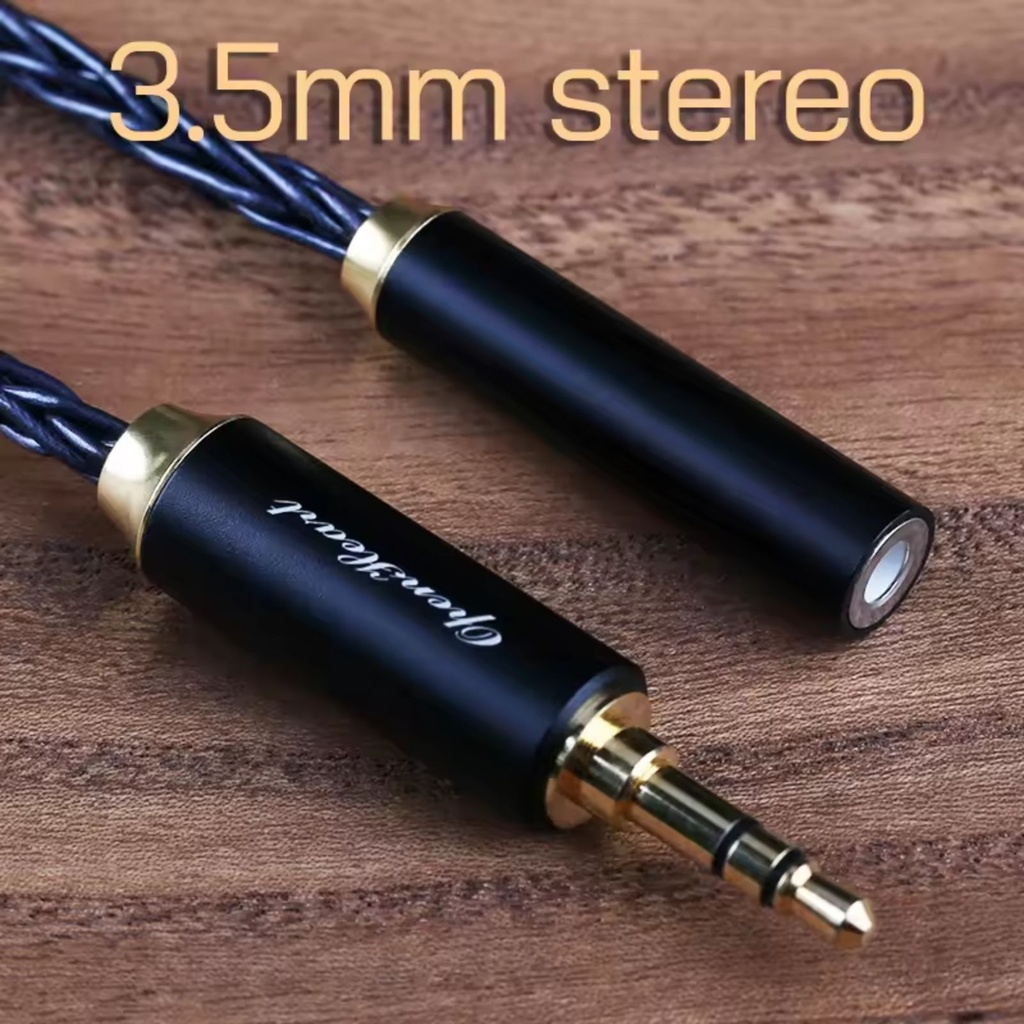 OPENHEART DeepOcean: Cable de Extensión Audiófilo | 8 Núcleos Cobre Bañado en Plata | 3.5mm / 4.4mm / 2.5mm (Macho a Hembra) | Hi-Res Audio
