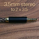 OPENHEART Titanium 8: Cable de Auriculares Premium 8 Núcleos | Cobre Chapado en Plata | 1 a 2 Jack (Dual 3.5mm) | Terminado en 3.5mm, 2.5mm o 4.4mm